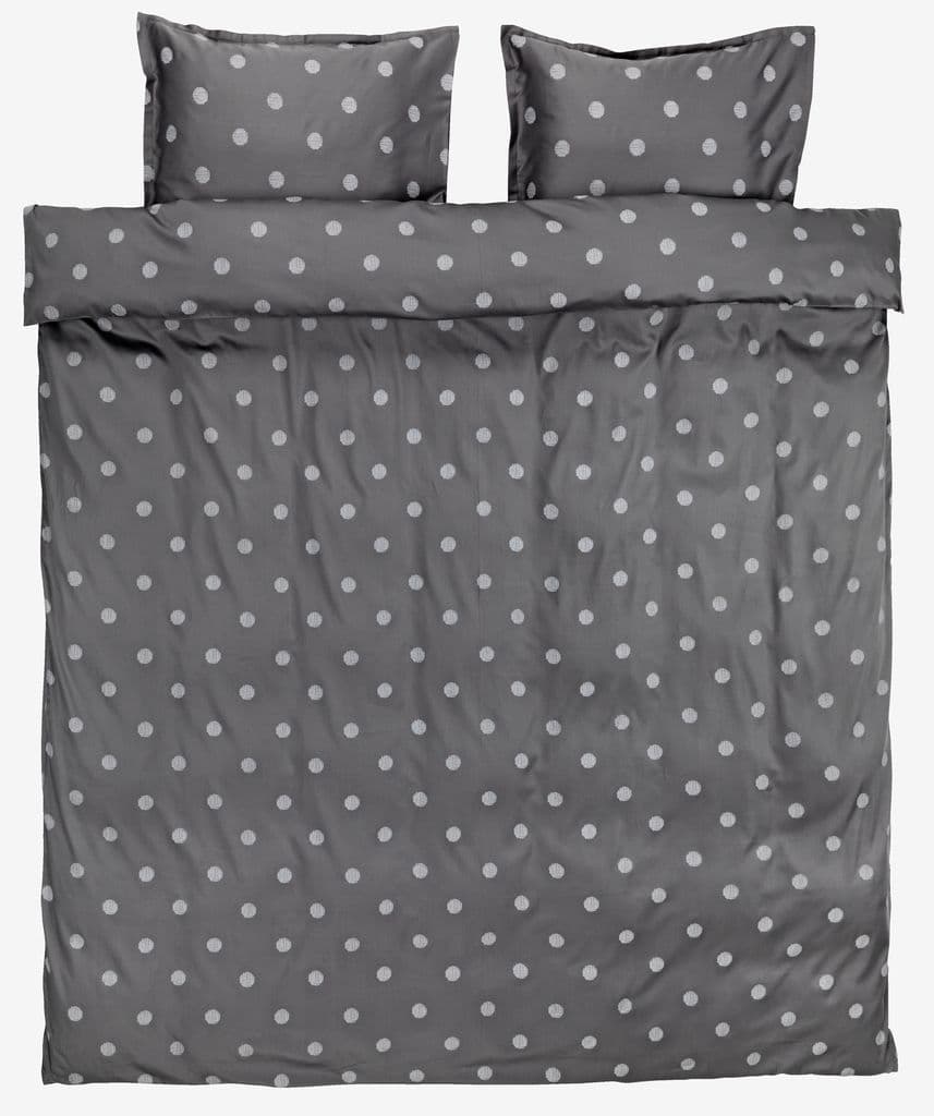 Conjunto capa edredão acetinado ANE 240x220 cinzento