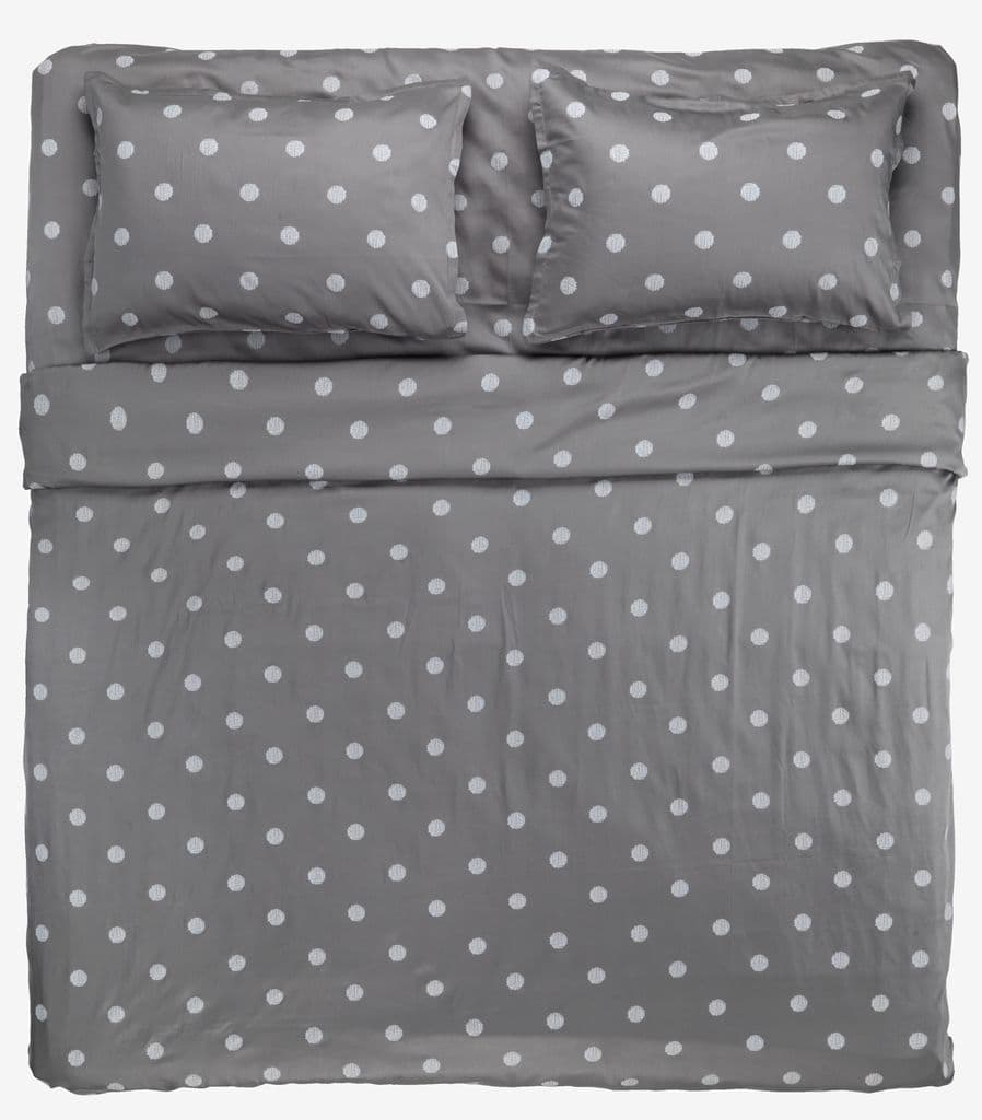 Conjunto de lençóis acetinado ANE 220x260 cinzento