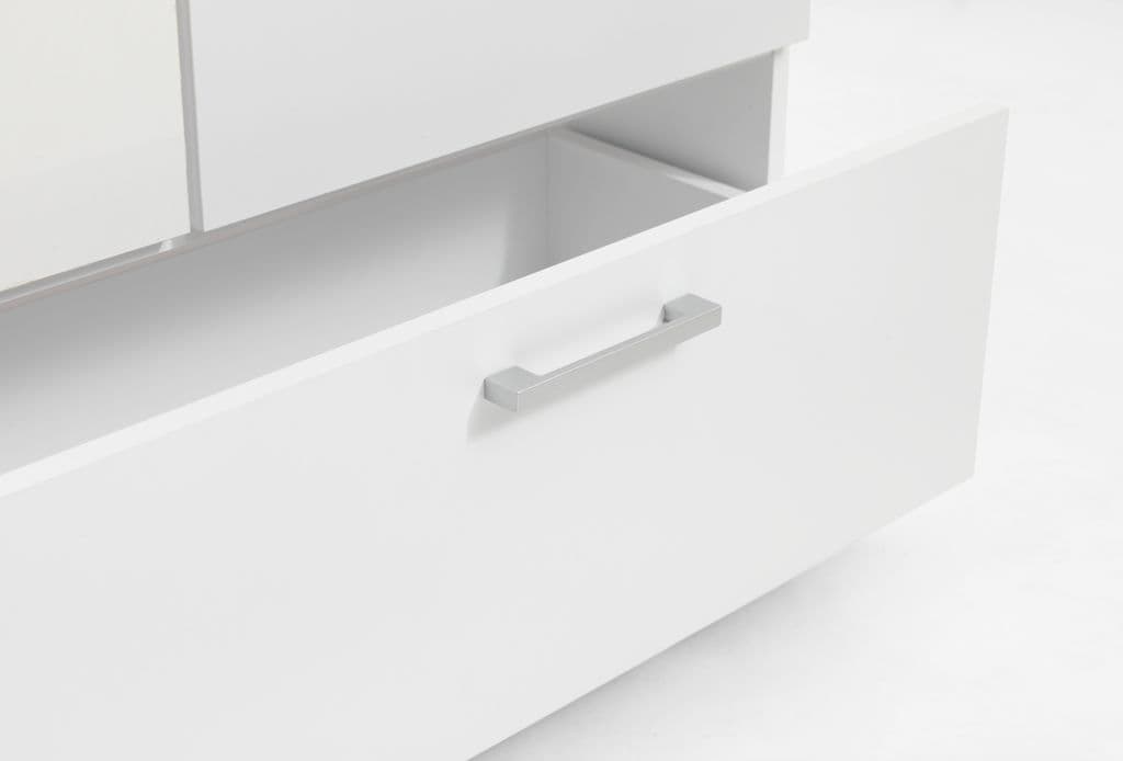 Roupeiro ELLESTED 144x200 3 portas 2 gavetas branco