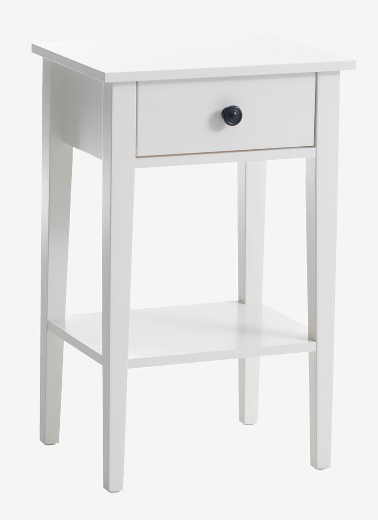 Mesa de cabeceira NORDBY 1 gaveta branco