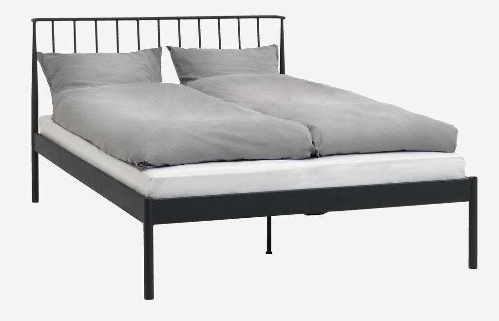 Estrutura de cama ABILDRO 160x200 preto