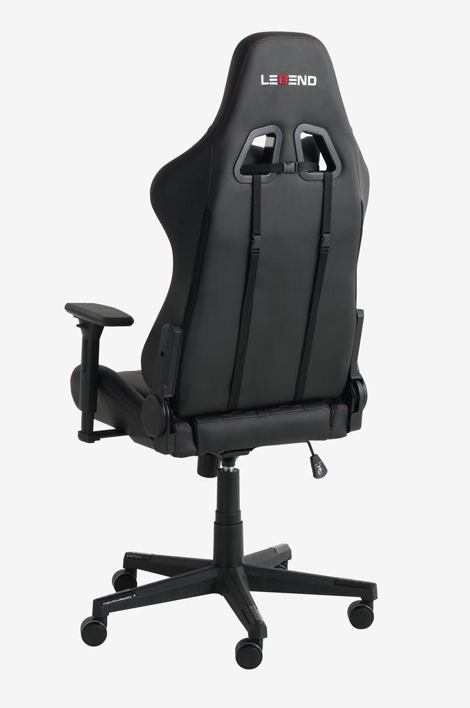 Cadeira gaming NIBE pele sintética preto/vermelho