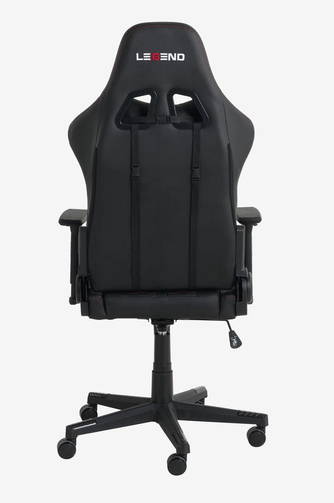 Cadeira gaming NIBE pele sintética preto/vermelho