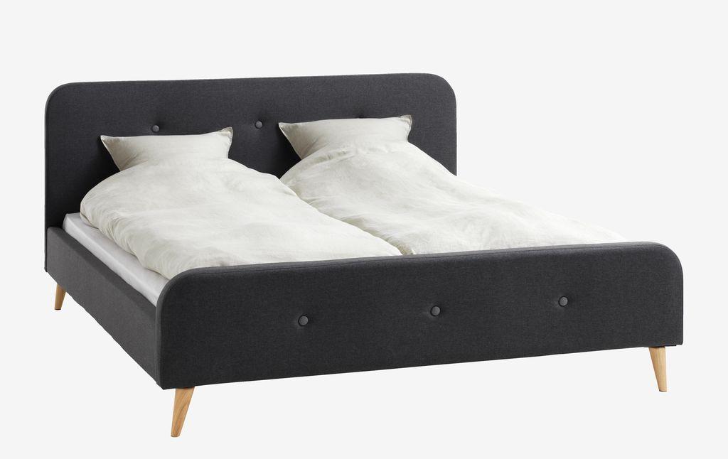 Estrutura de cama KONGSBERG 140x190 cinzento