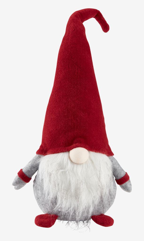 Elfo de Natal HERMOD Ø15xA53cm vermelho