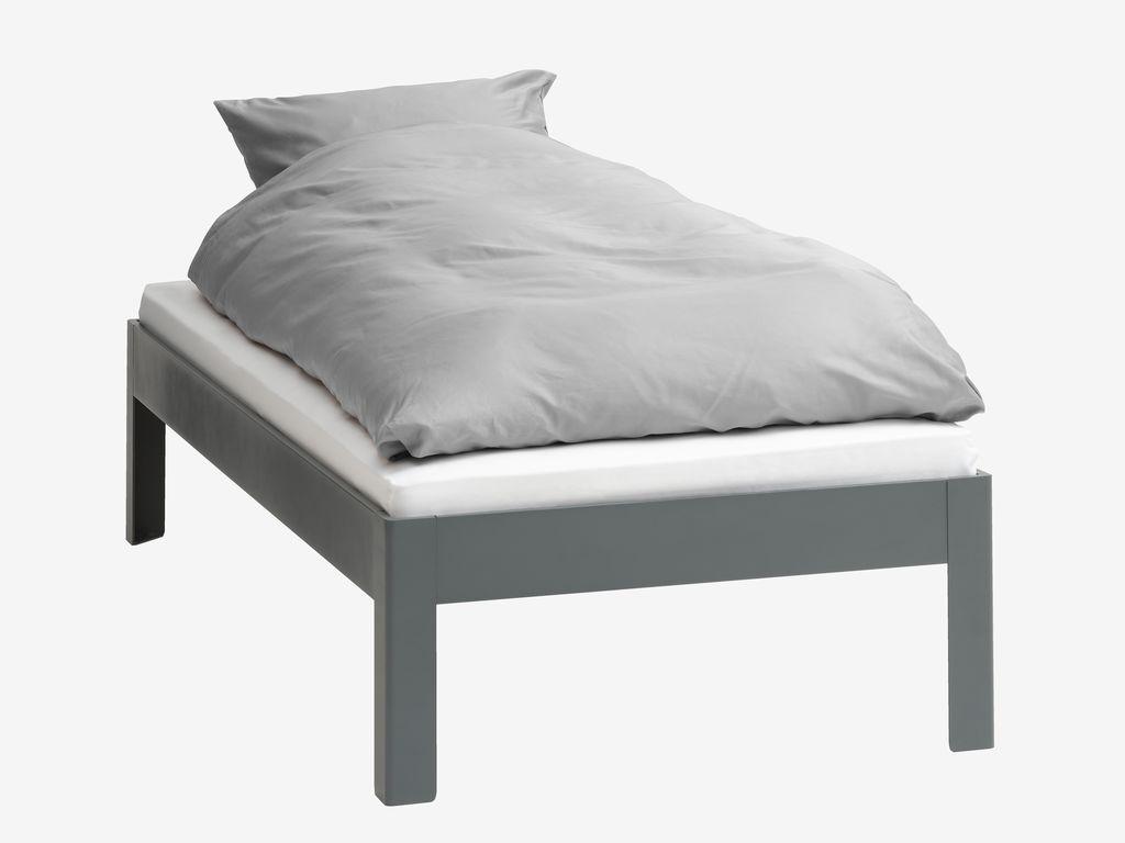 Estrutura de cama KILDEN 90x200 cinzento escuro