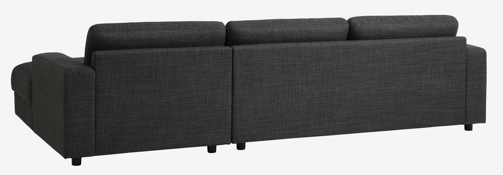 Sofá KONGSMARK chaise-longue cinzento escuro