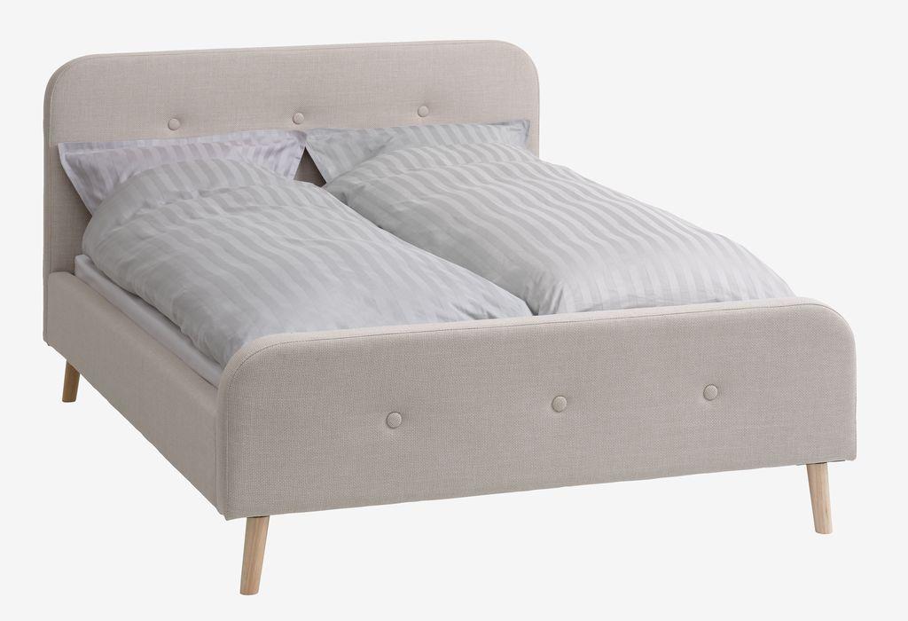 Estrutura de cama KONGSBERG 140x190 bege