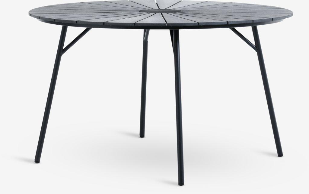 Mesa de jardim RANGSTRUP Ø130 preto/preto