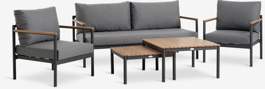 Lounge set ODDESUND 4,5 lugares cinzento