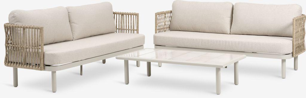 Lounge set EJLBY 4,5 lugares bege