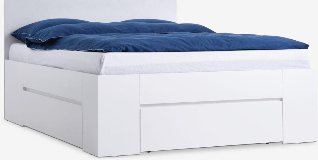 Estrutura de cama LIMFJORDEN 140x190 3 gavetas branco