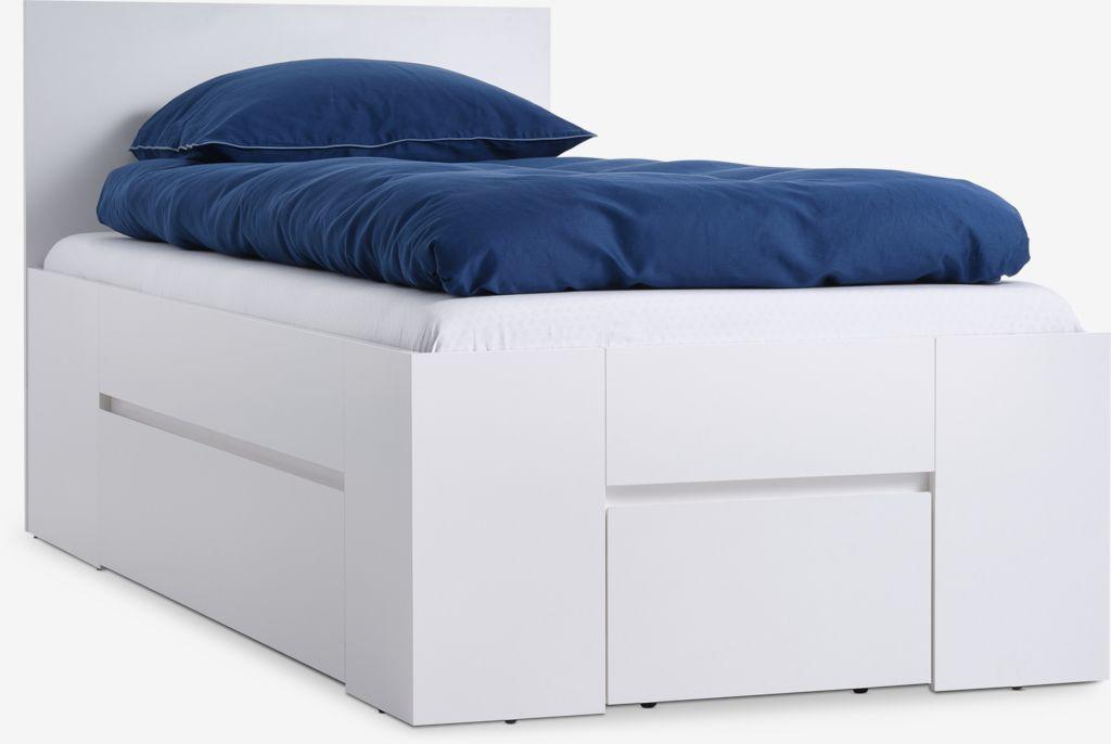 Estrutura de cama LIMFJORDEN 90x190 2 gavetas branco