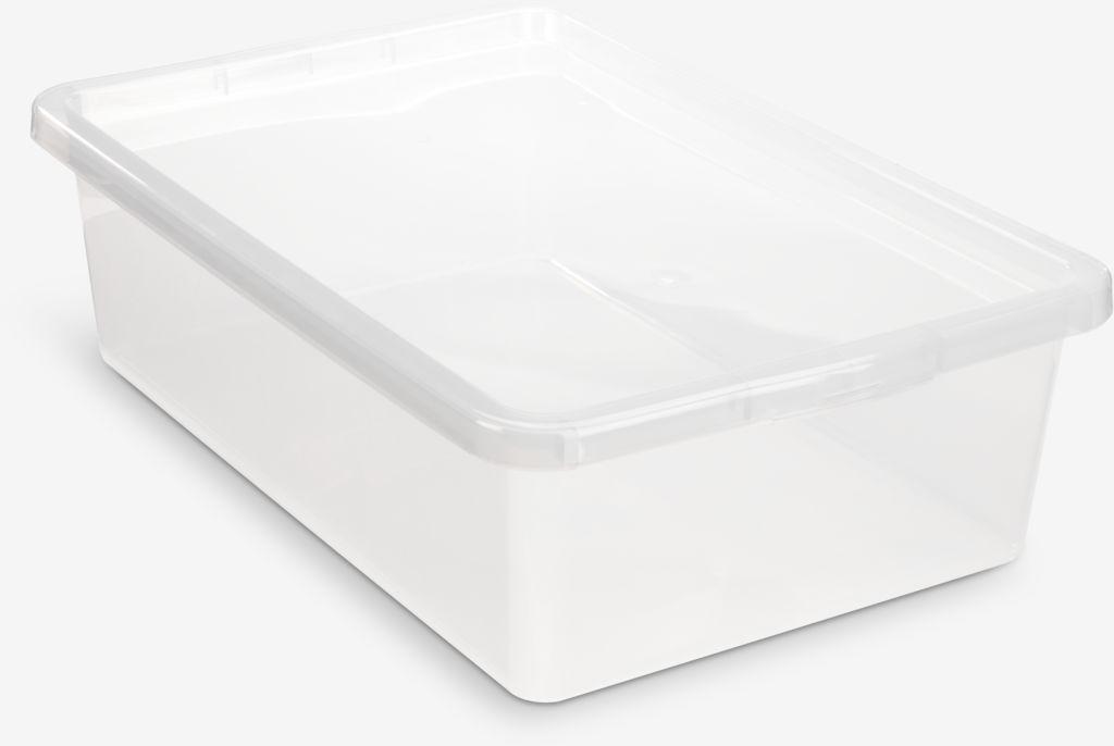 Caixa de arrumação cama BASIC BOX 30L com tampa transparente