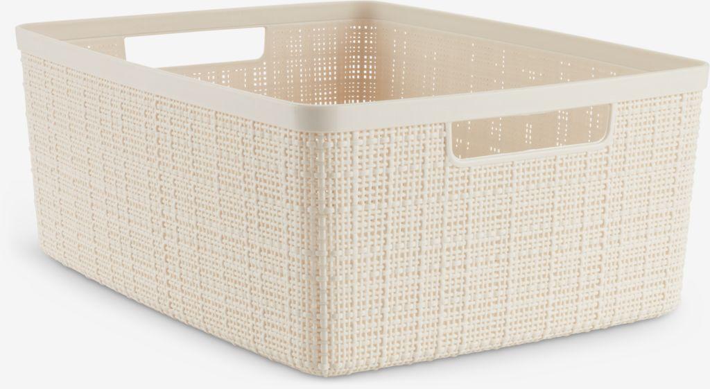 Cesto JUTE 12L plástico creme